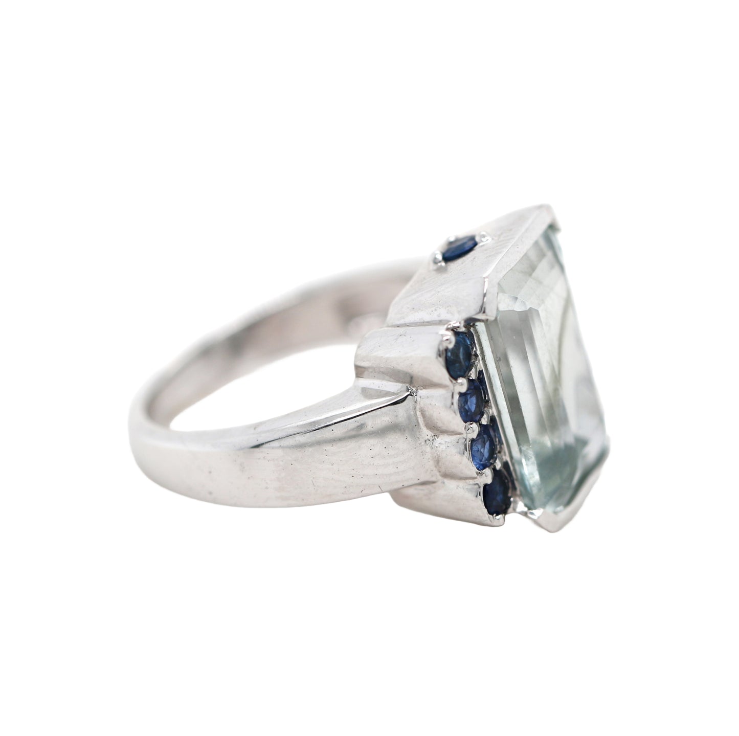 Aquamarine / Blue Sapphire Ring