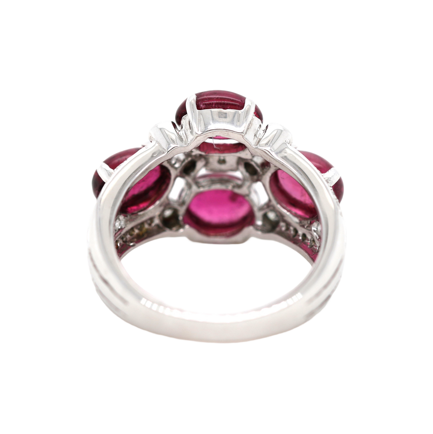 925 Silver /Tourmaline / White Topaz Ring