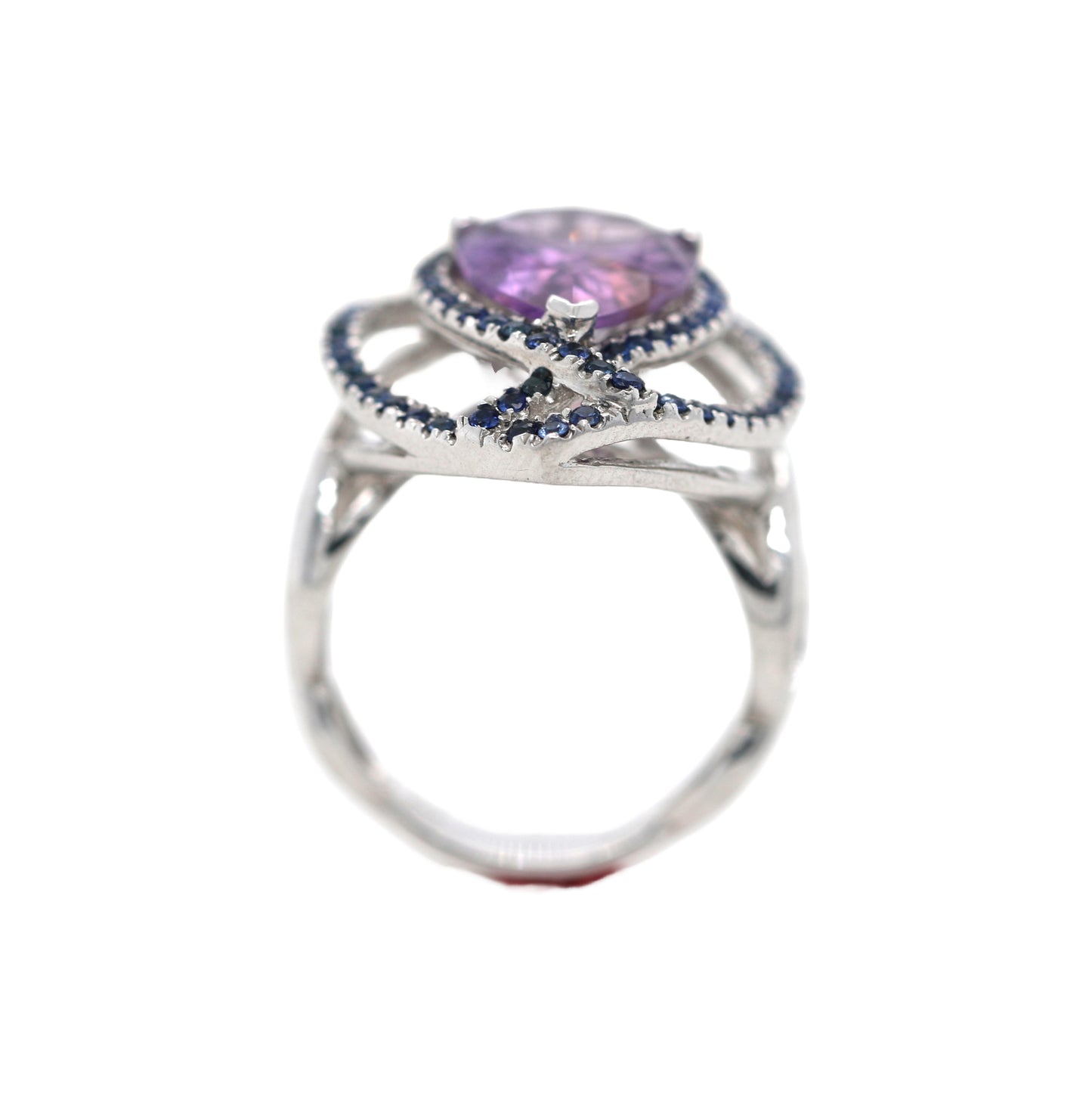 Amethyst/ Sapphire / 925 Silver Ring