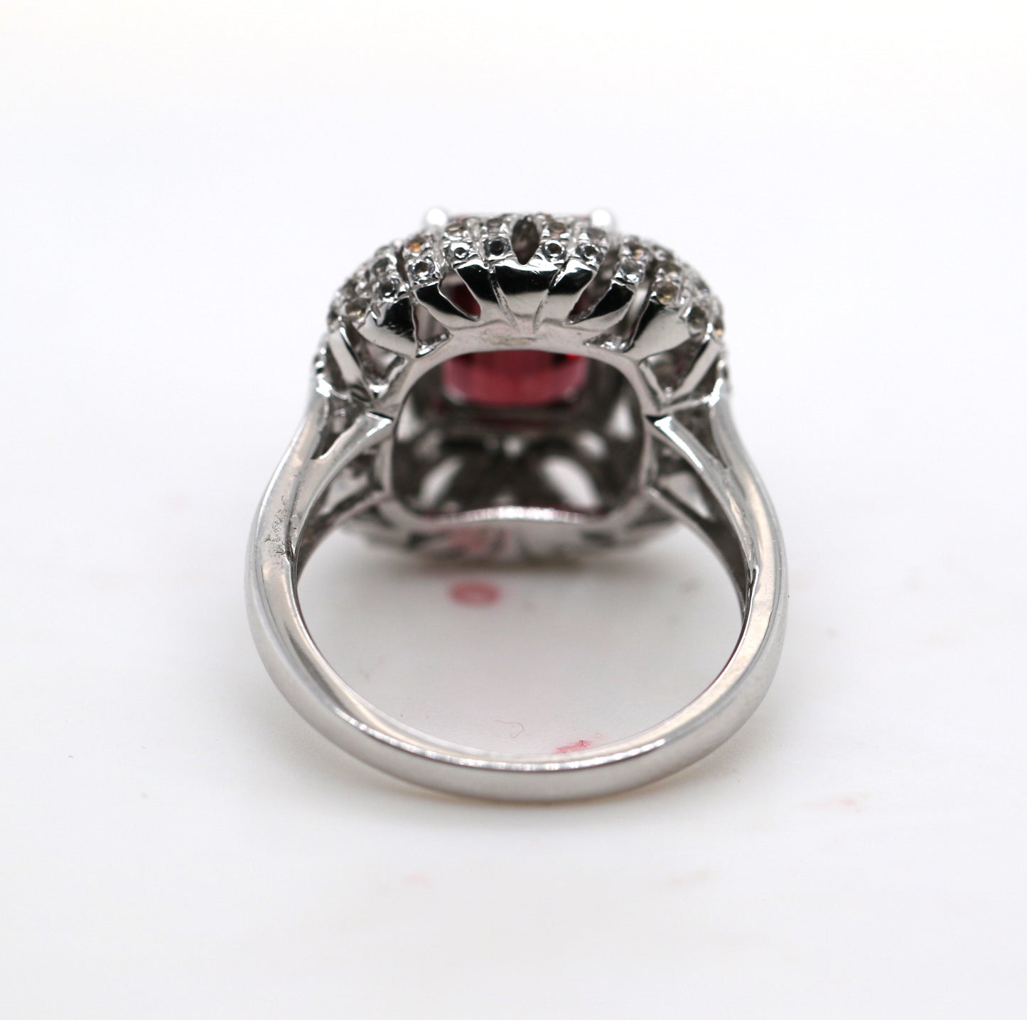 Wine Garnet / White Topaz Ring