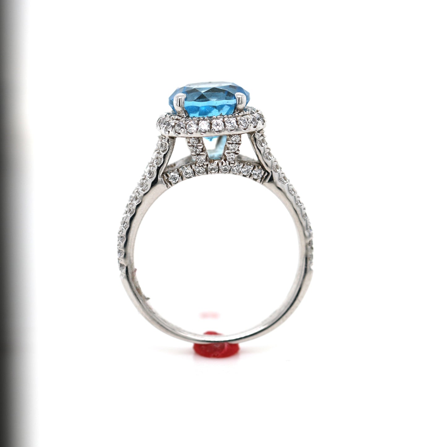 Swiss Blue Topaz / White Topaz Ring