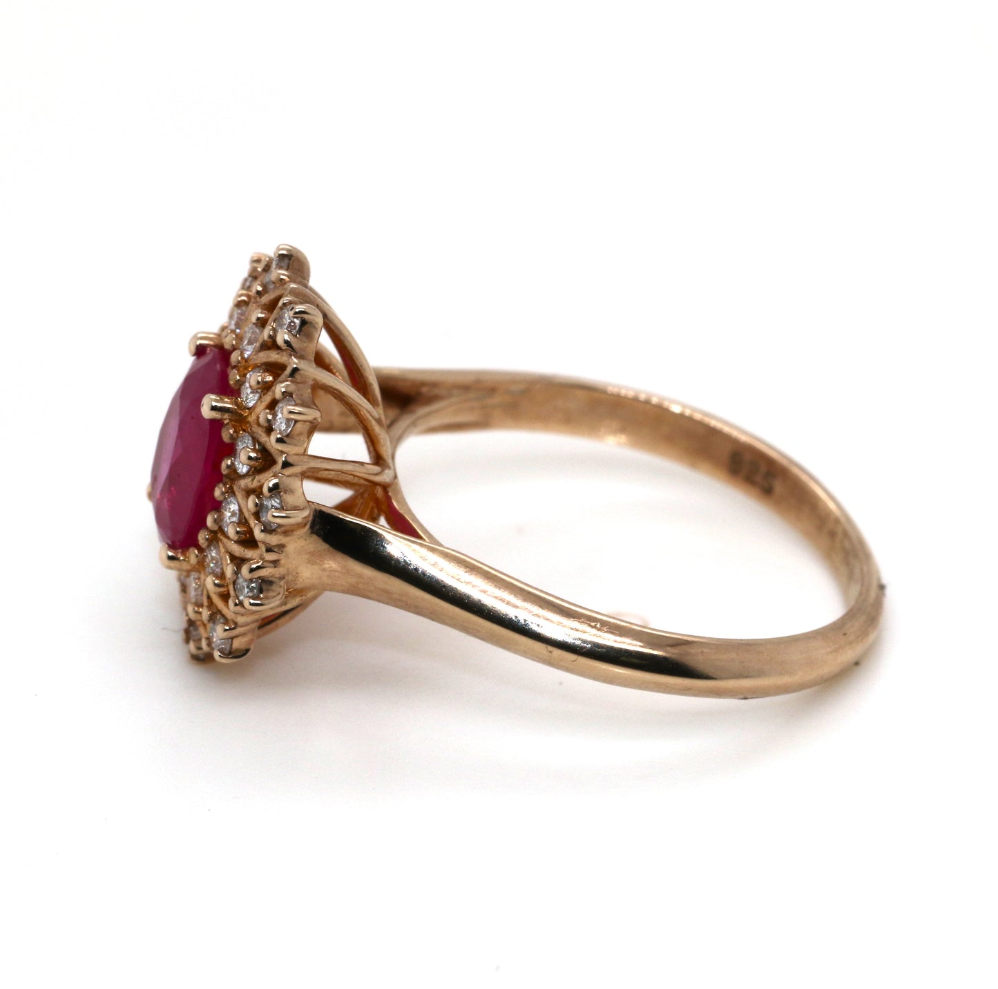 Attractive Burma Ruby with Diamond Ring, 2.07 cts