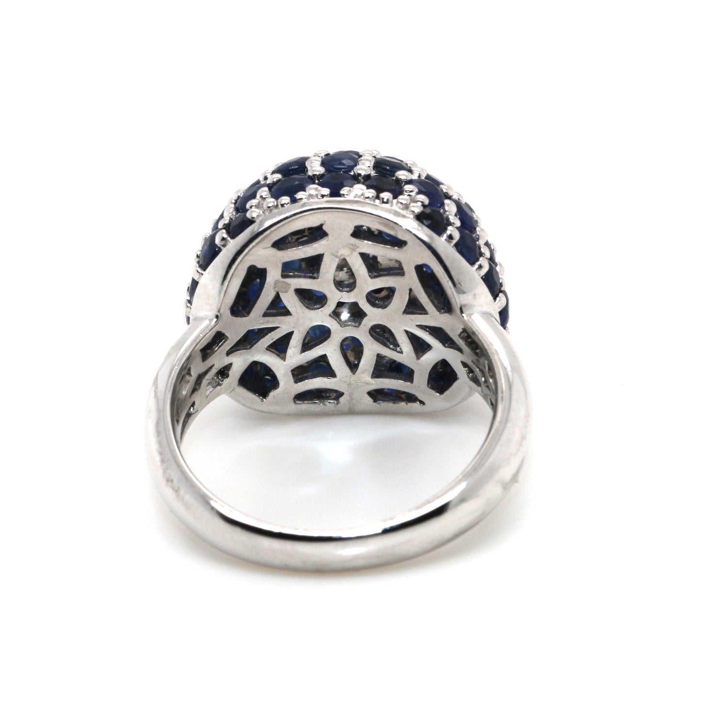 925 SS Blue Sapphire Ring ( 5.78 cts)
