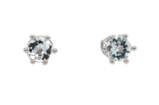 925 Aquamarine Stud Earrings