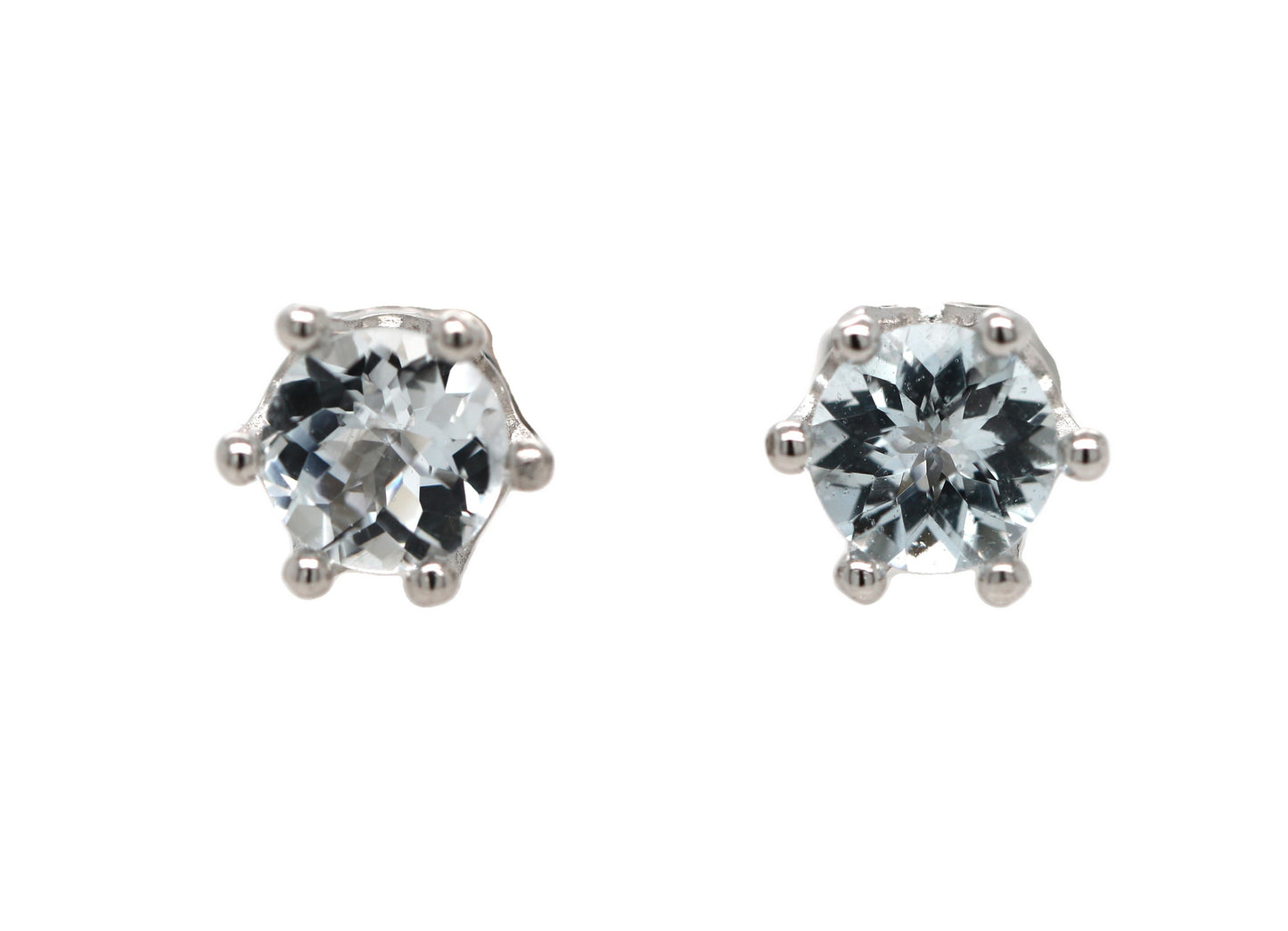 925 Aquamarine Stud Earrings