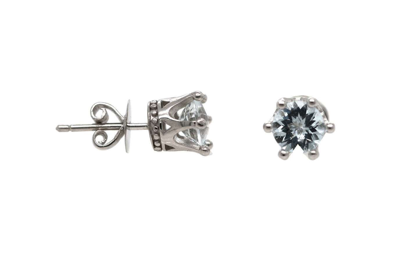 925 Aquamarine Stud Earrings