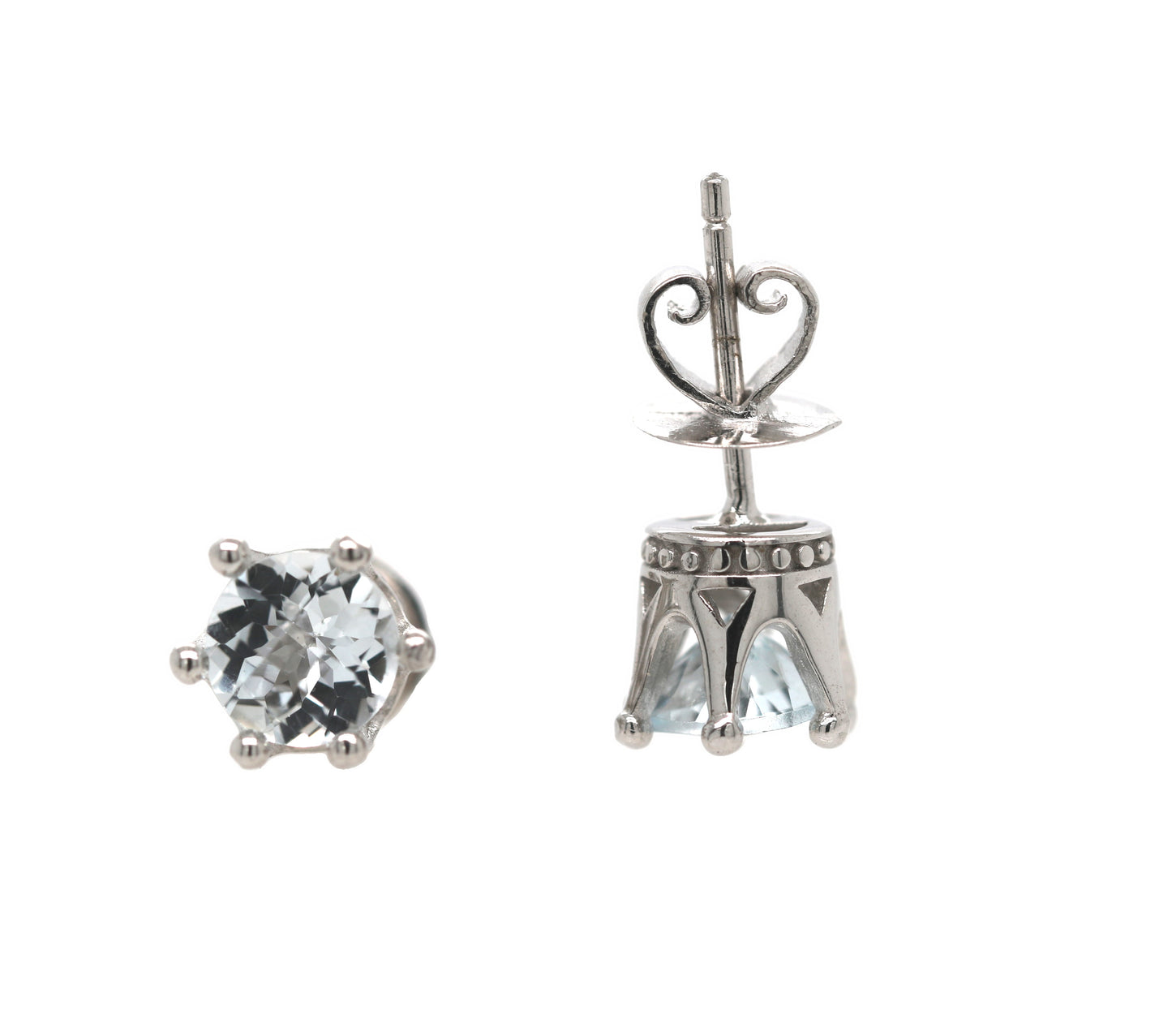 925 Aquamarine Stud Earrings