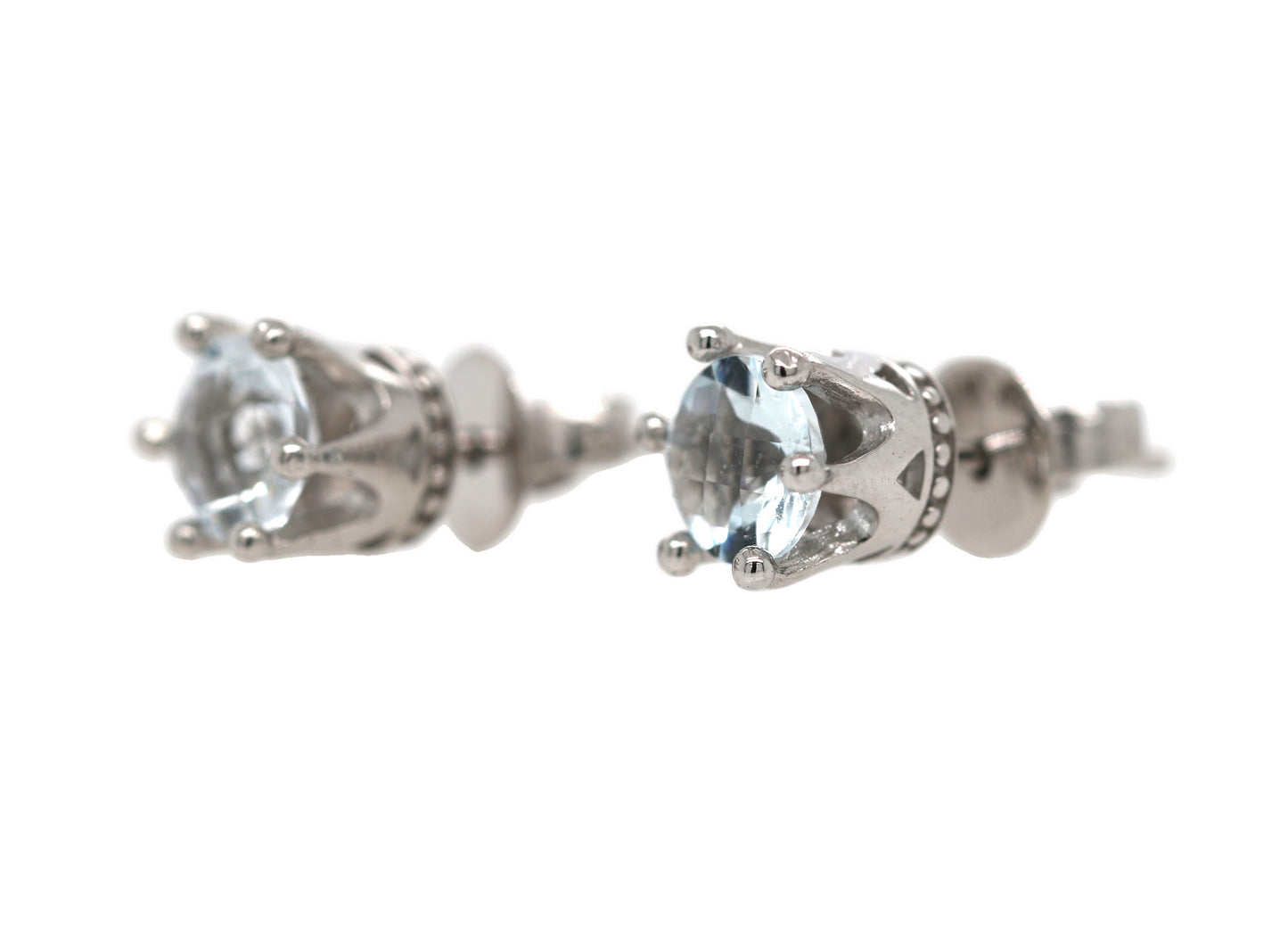 925 Aquamarine Stud Earrings