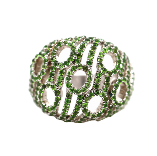925 Sterling Silver Tsavorite Ring