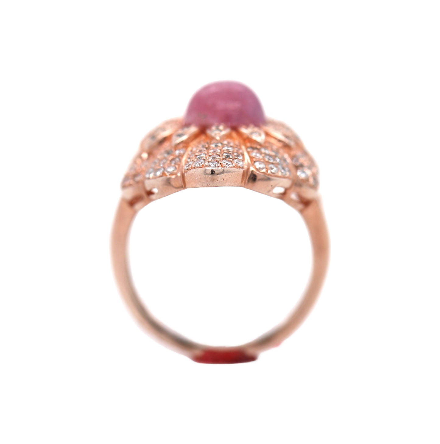 Red Corandum / White Topaz Ring