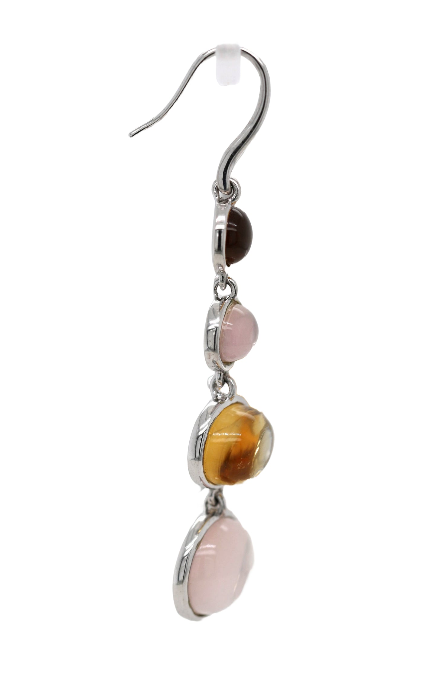 925 Lemon Quartz / Rose Quartz / Citrine Earrings