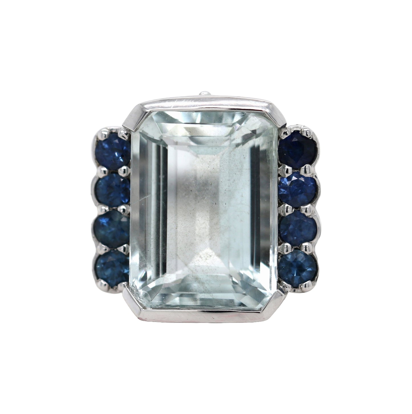 Aquamarine / Blue Sapphire Ring