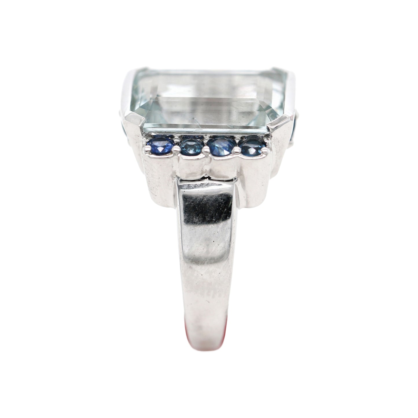 Aquamarine / Blue Sapphire Ring