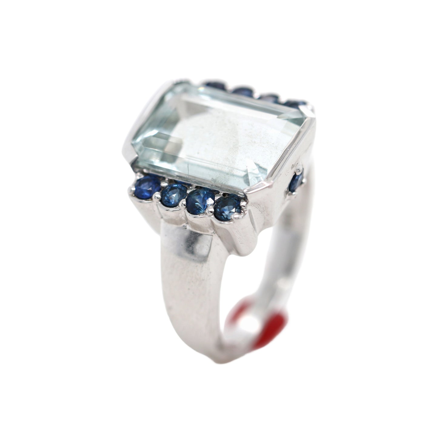 Aquamarine / Blue Sapphire Ring