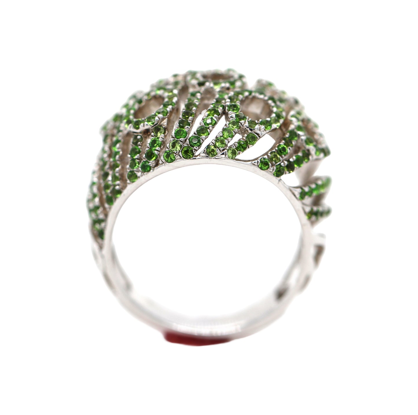 925 Sterling Silver Tsavorite Ring