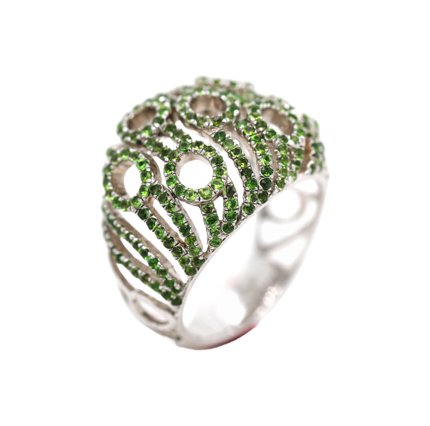 925 Sterling Silver Tsavorite Ring