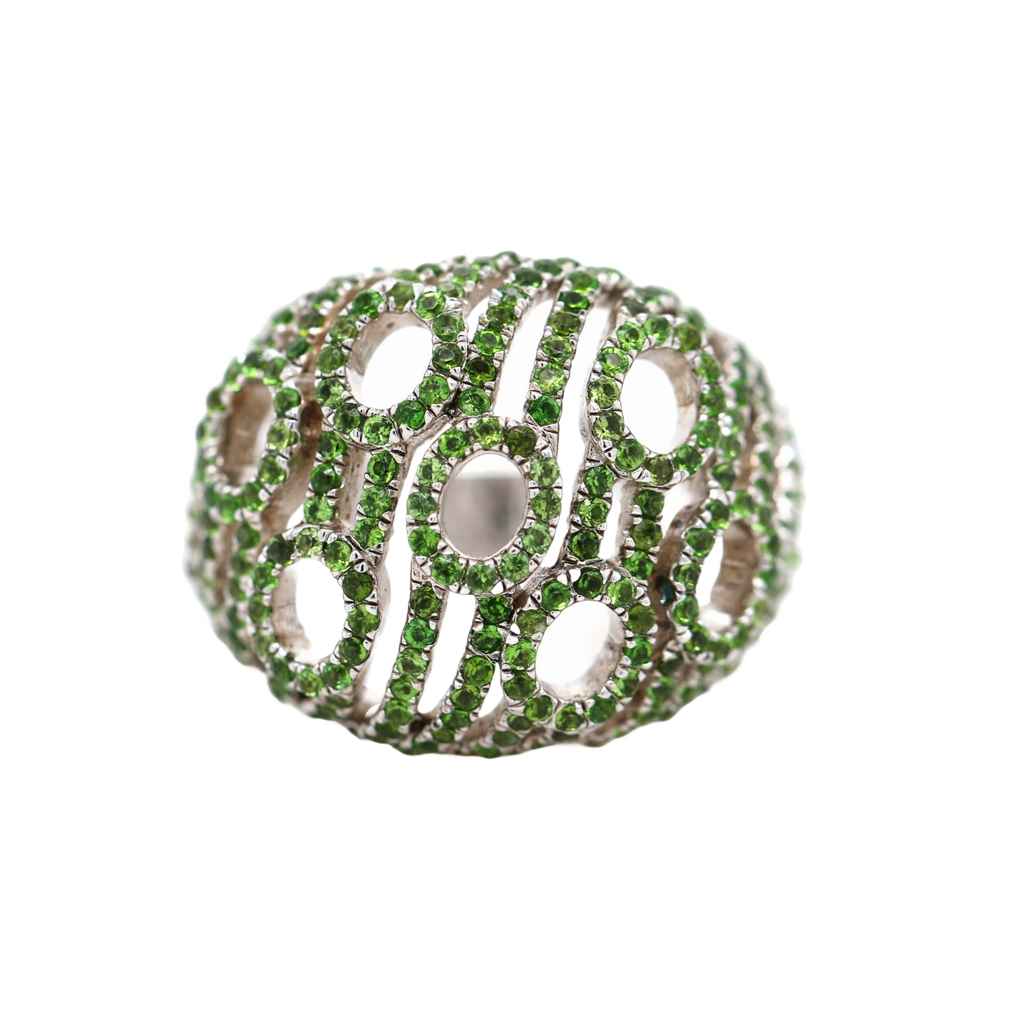 925 Sterling Silver Tsavorite Ring