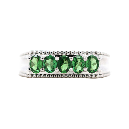 Tsavorite Silver Ring