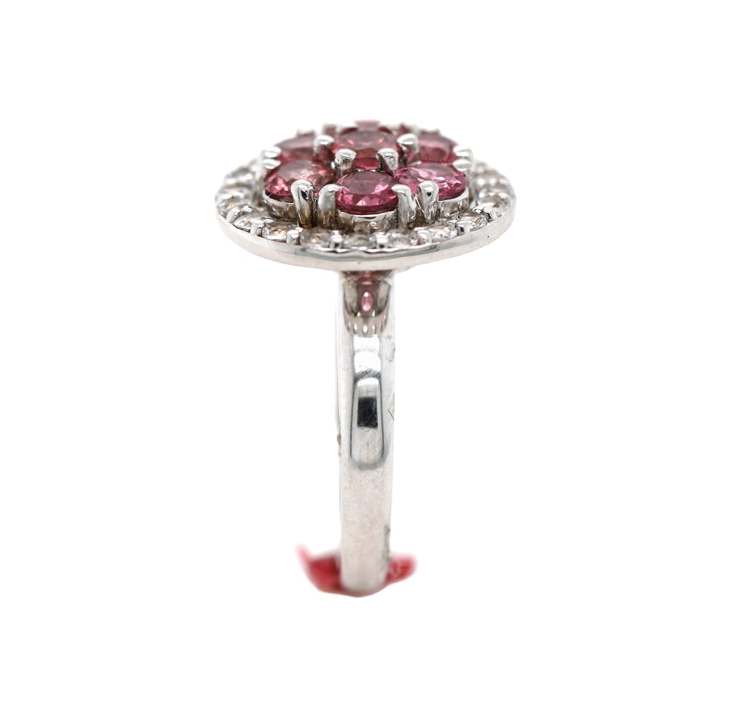 925 Pink Tourmaline / White Topaz Ring