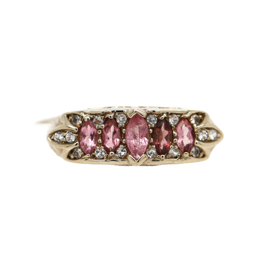 Tourmaline / White Topaz Ring