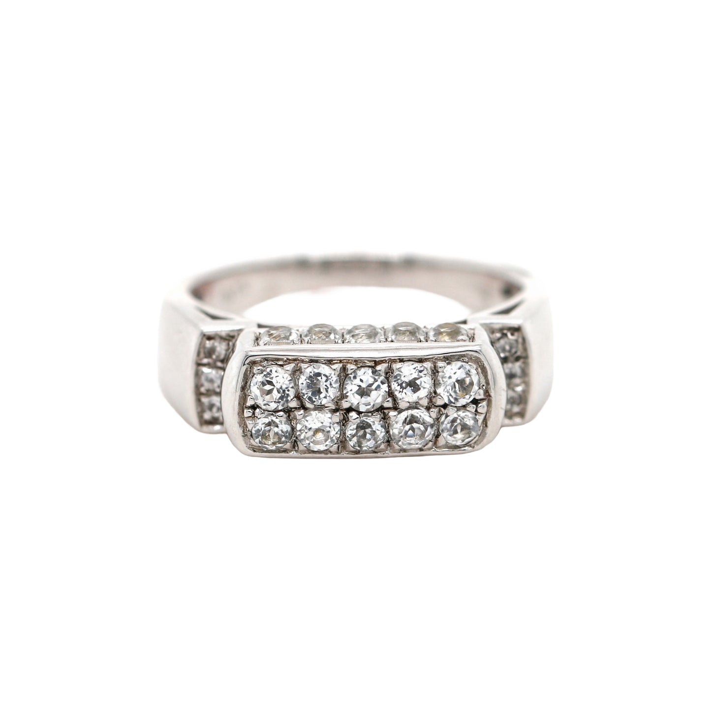 925 SS White Topaz Ring