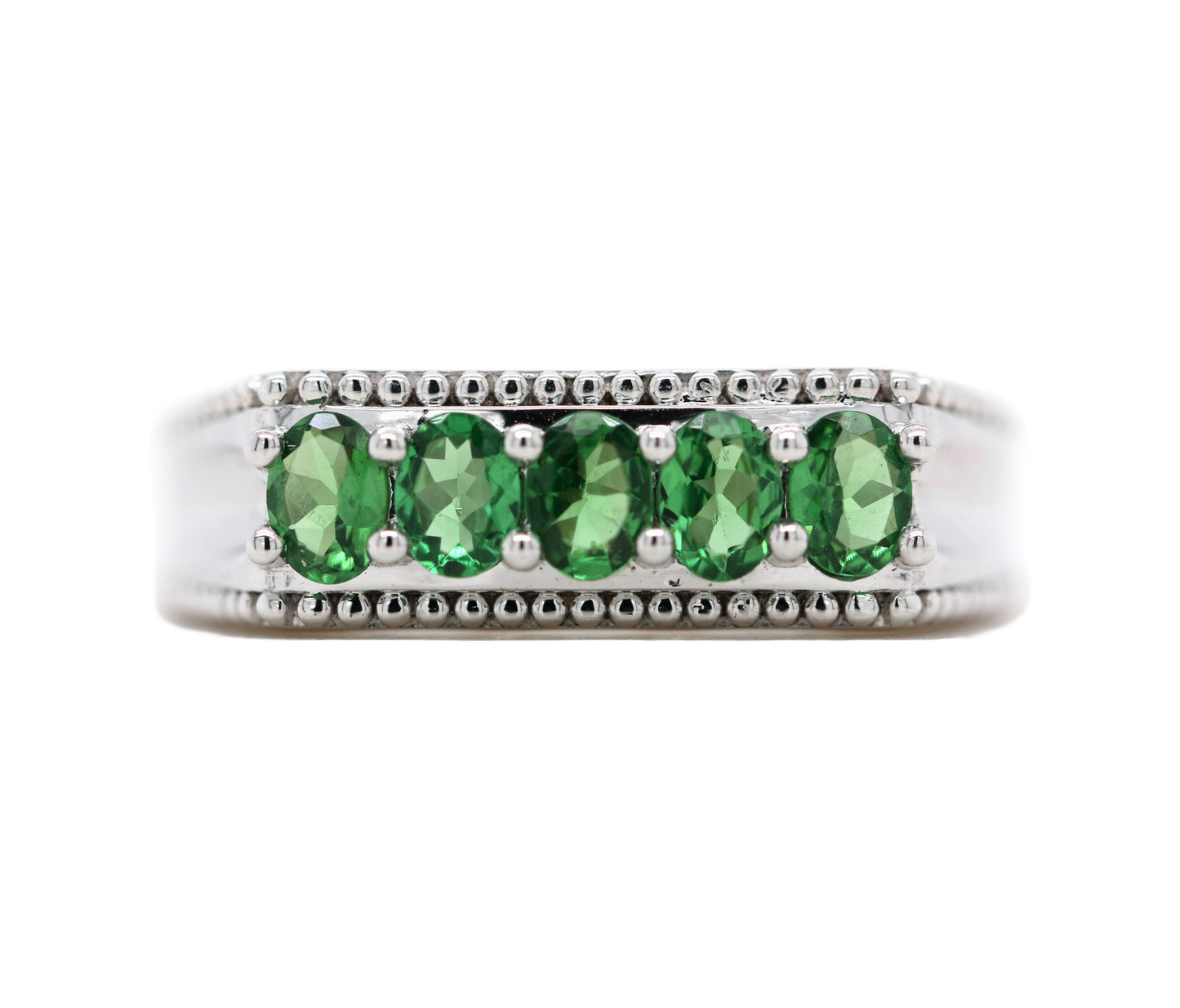 Tsavorite Silver Ring