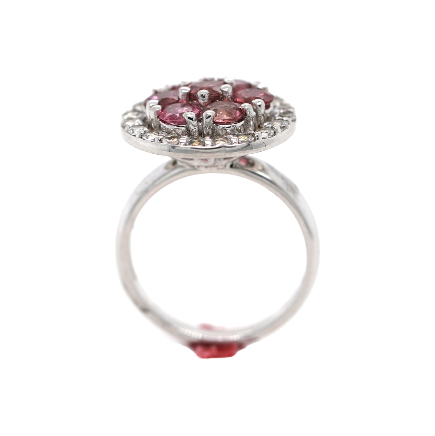 925 Pink Tourmaline / White Topaz Ring
