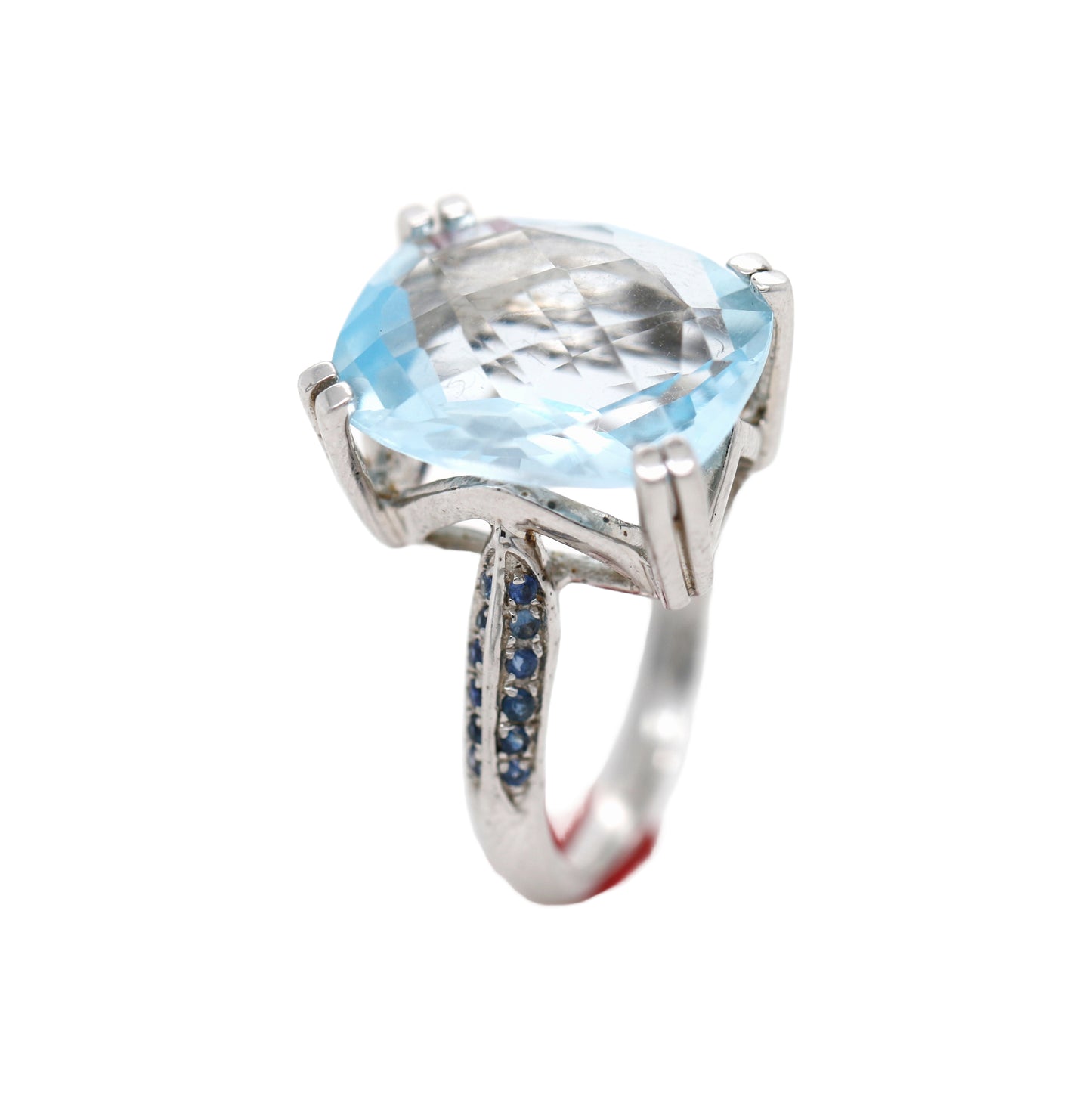 925 Sterling Silver / Blue Sapphire / Sky Blue Topaz Ring