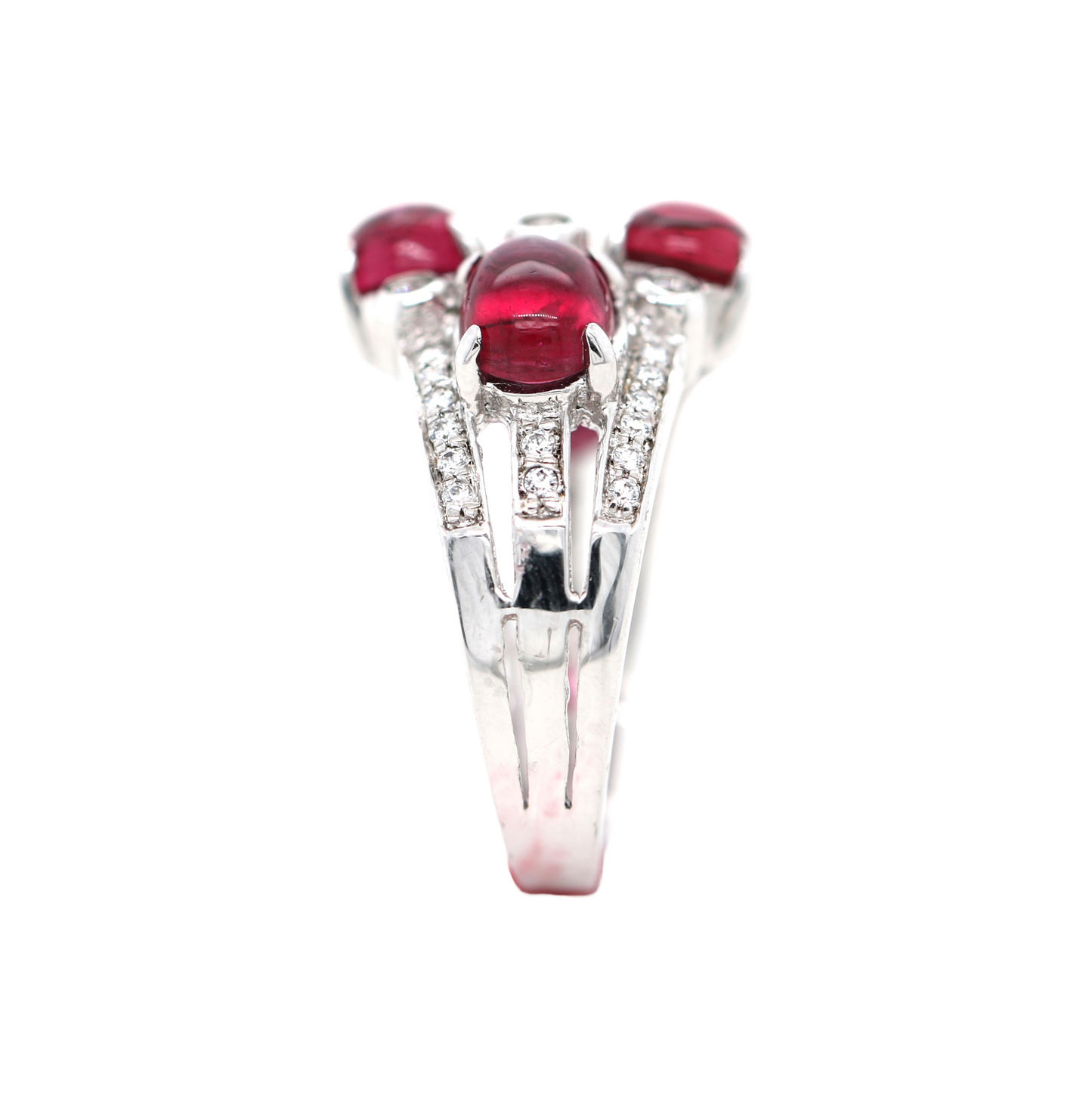 925 Silver /Tourmaline / White Topaz Ring