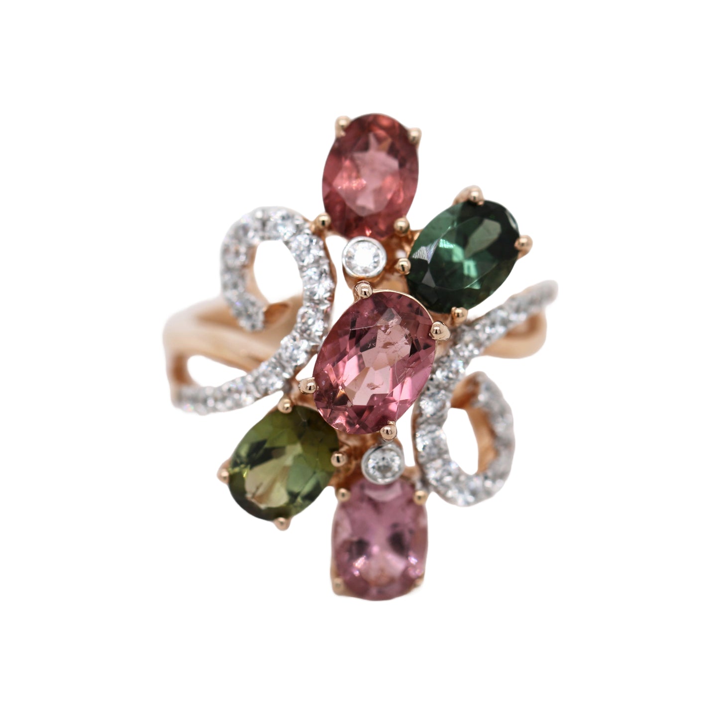 Tourmaline/ White Topaz Ring
