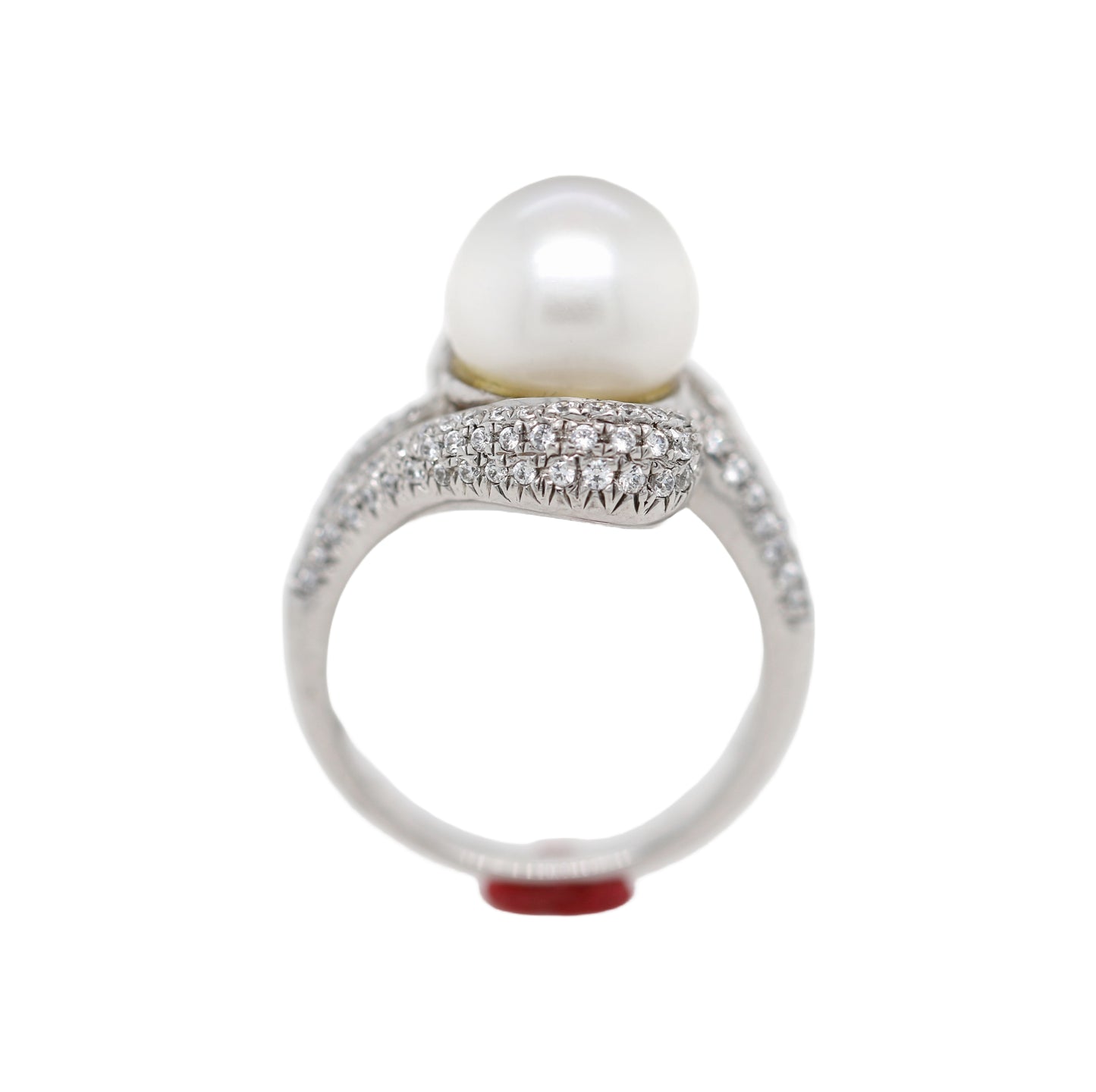 925 SS Pearl / White Topaz Ring