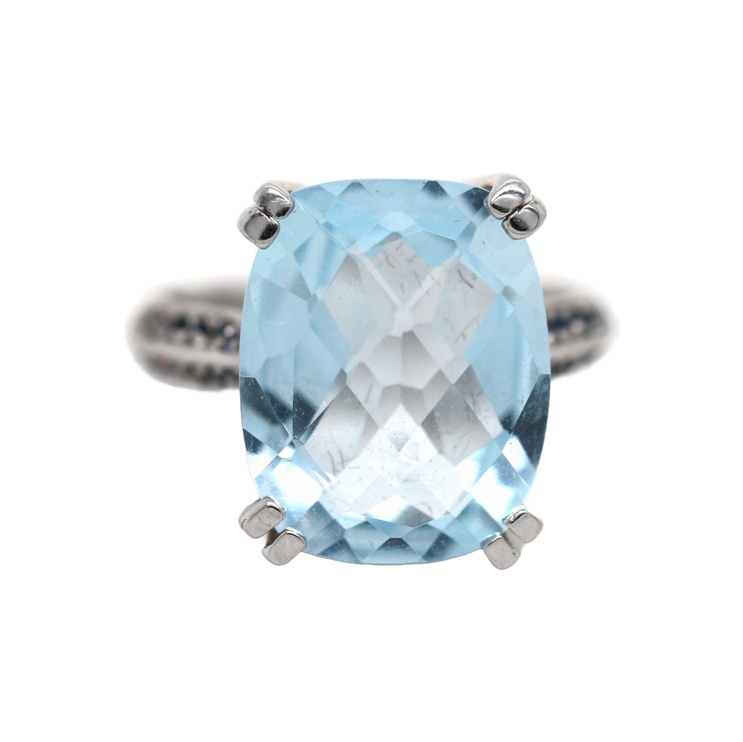 925 Sterling Silver / Blue Sapphire / Sky Blue Topaz Ring