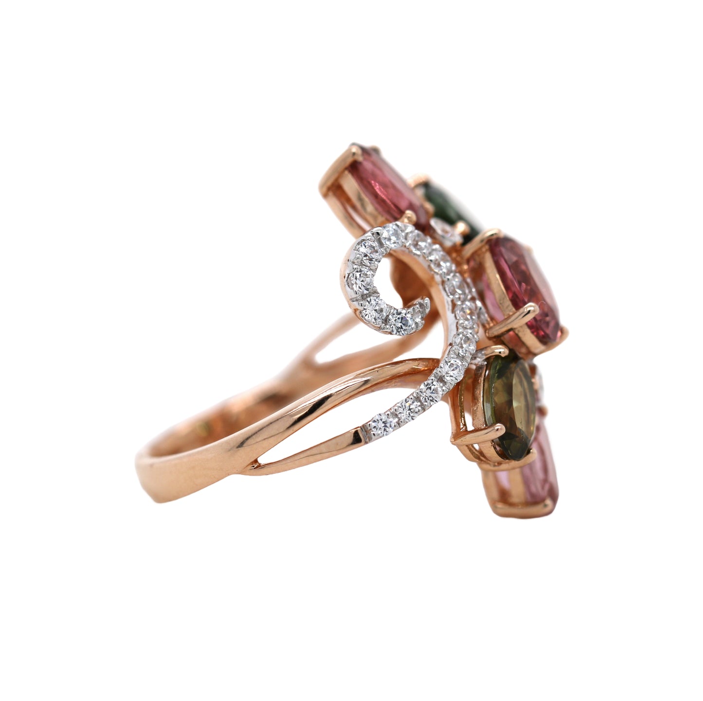 Tourmaline/ White Topaz Ring